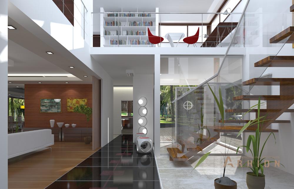 4. Проект одноэтажного дома в стиле Ллойда Райта (прерий) с многоскатной кровлей, mp-302, площадью - 581 кв c мансардой, терассой, гаражом, вторым светом