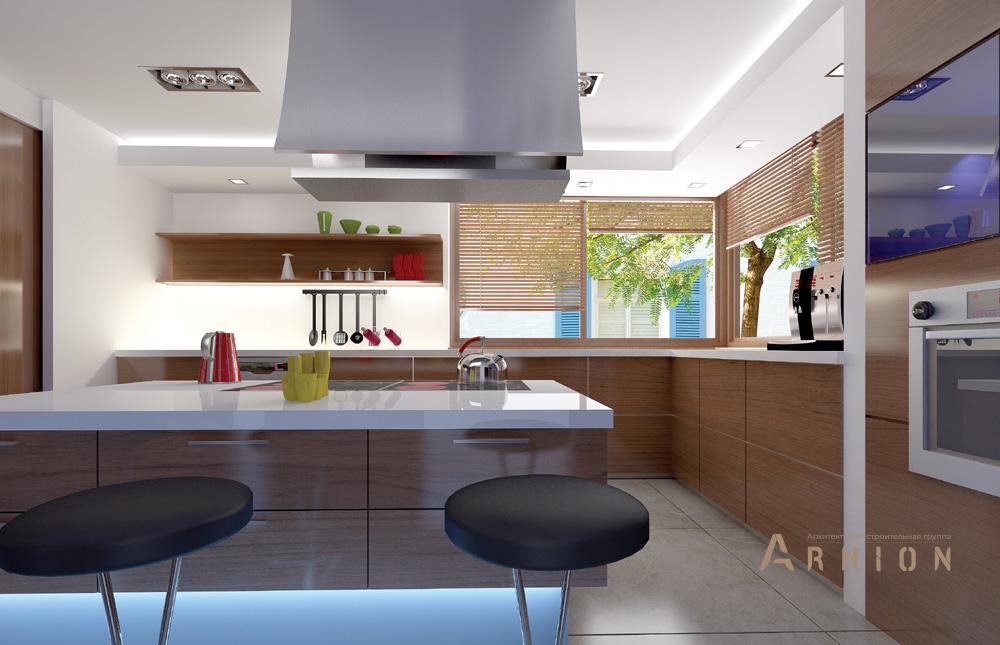 8. Проект одноэтажного дома в стиле Ллойда Райта (прерий) с многоскатной кровлей, mp-302, площадью - 581 кв c мансардой, терассой, гаражом, вторым светом