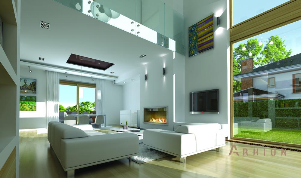 3. Проект двухэтажного дома в современном стиле с многоскатной кровлей, mp-323, площадью - 364 кв c цокольным этажом, терассой, гаражом, вторым светом