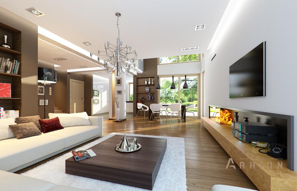 6. Проект двухэтажного дома в современном стиле с многоскатной кровлей, mp-324, площадью - 248 кв c терассой, гаражом, вторым светом