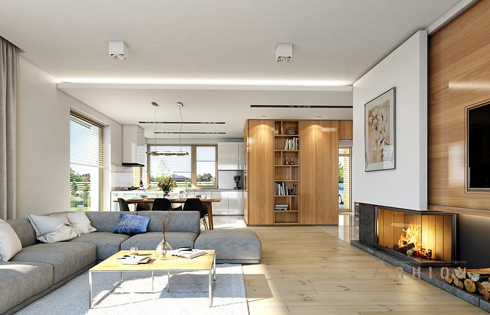 4. Проект одноэтажного дома в современном стиле с четырехскатной, mp-353, площадью - 220 кв c терассой, гаражом