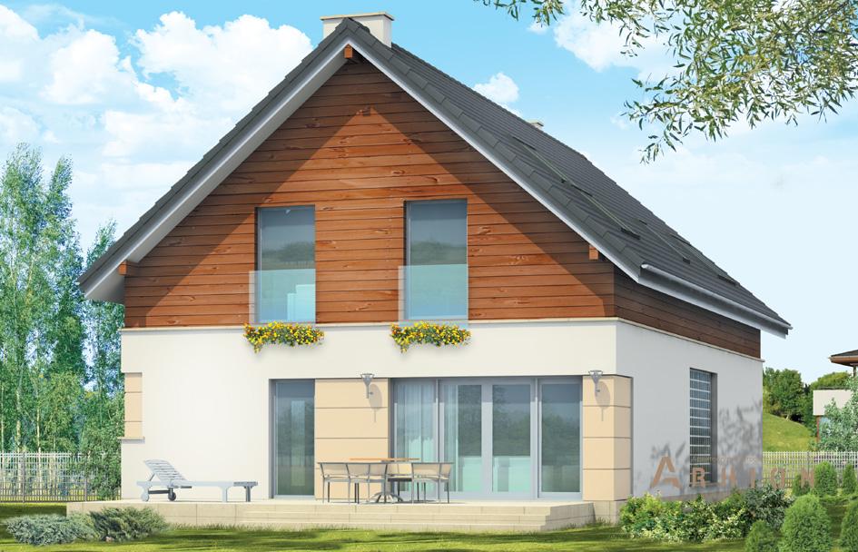 2. Проект одноэтажного дома в прованском стиле с двускатной кровлей, mp-356, площадью - 282 кв c мансардой, терассой, гаражом