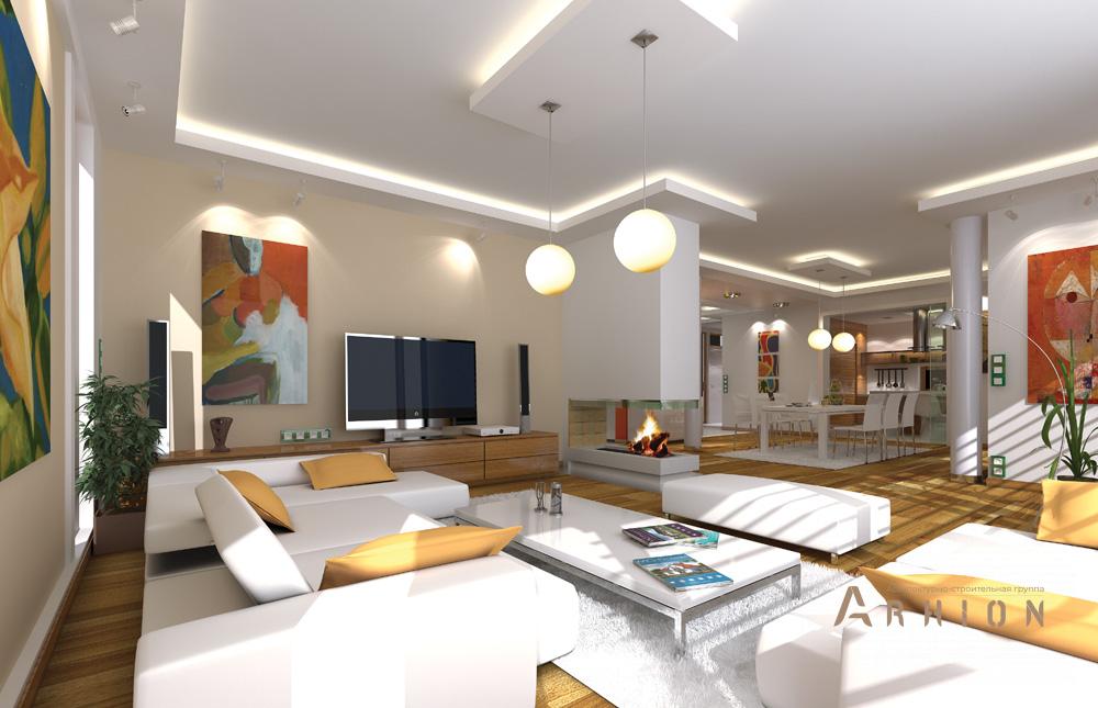 7. Проект двухэтажного дома в стиле минимализм с плоской кровлей , mp-361, площадью - 402 кв c цокольным этажом, сауной, терассой, гаражом