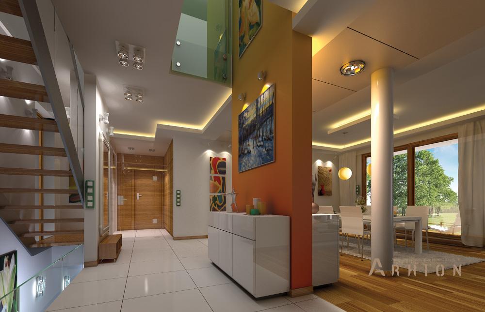 3. Проект двухэтажного дома в стиле минимализм с плоской кровлей , mp-361, площадью - 402 кв c цокольным этажом, сауной, терассой, гаражом