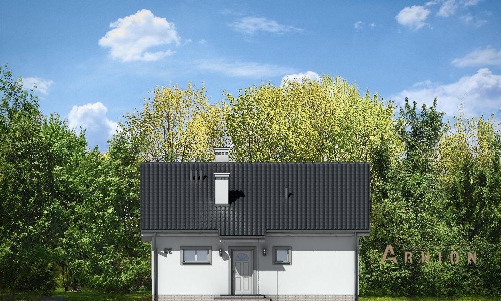 9. Проект одноэтажного дома в канадском стиле с двускатной кровлей, mp-375, площадью - 90 кв c терассой