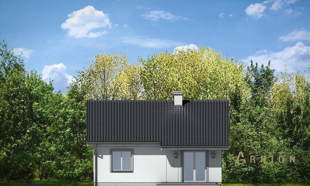 4. Проект одноэтажного дома в канадском стиле с двускатной кровлей, mp-375, площадью - 90 кв c терассой