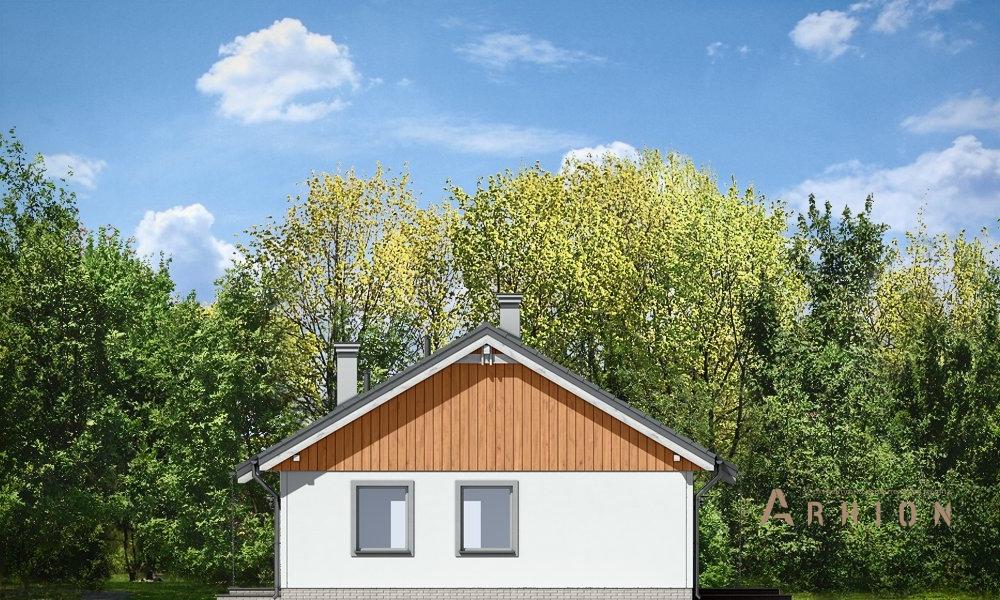 10. Проект одноэтажного дома в канадском стиле с двускатной кровлей, mp-375, площадью - 90 кв c терассой