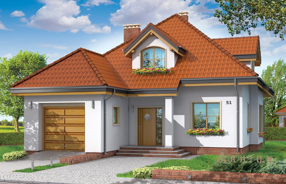 1. Проект одноэтажного дома в европейском стиле с четырехскатной, mp-382, площадью - 217 кв c мансардой, терассой, гаражом, эркером