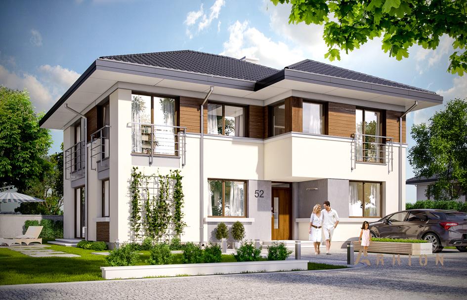 2. Проект двухэтажного дома в современном стиле с четырехскатной, mp-387, площадью - 229 кв