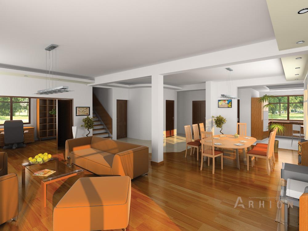 7. Проект двухэтажного дома в современном стиле с четырехскатной, mp-393, площадью - 345 кв c терассой, балконом, гаражом