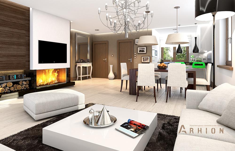 2. Проект одноэтажного дома в прованском стиле с многоскатной кровлей, mp-421, площадью - 154 кв c терассой, гаражом