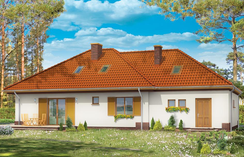 3. Проект одноэтажного дома в европейском стиле с многоскатной кровлей, mp-423, площадью - 237 кв c мансардой, терассой, гаражом