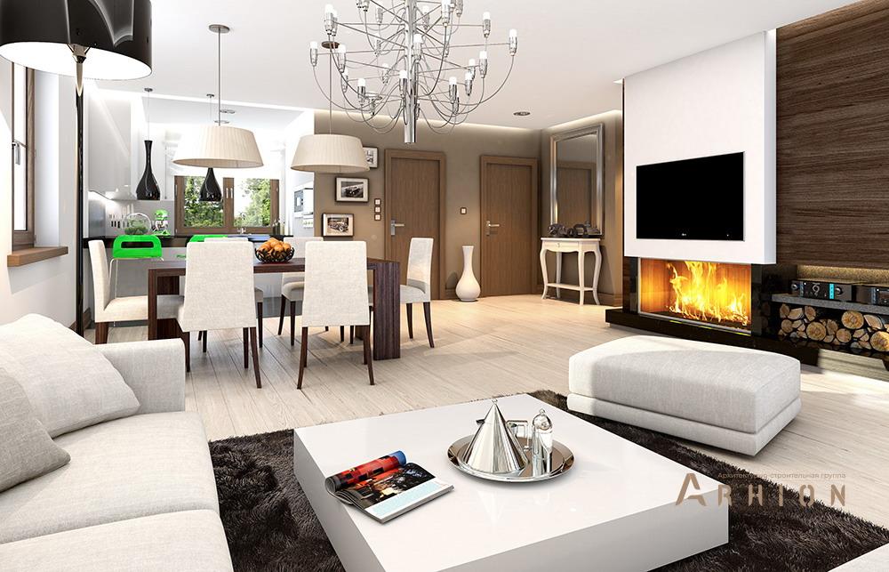 2. Проект одноэтажного дома в европейском стиле с многоскатной кровлей, mp-423, площадью - 237 кв c мансардой, терассой, гаражом