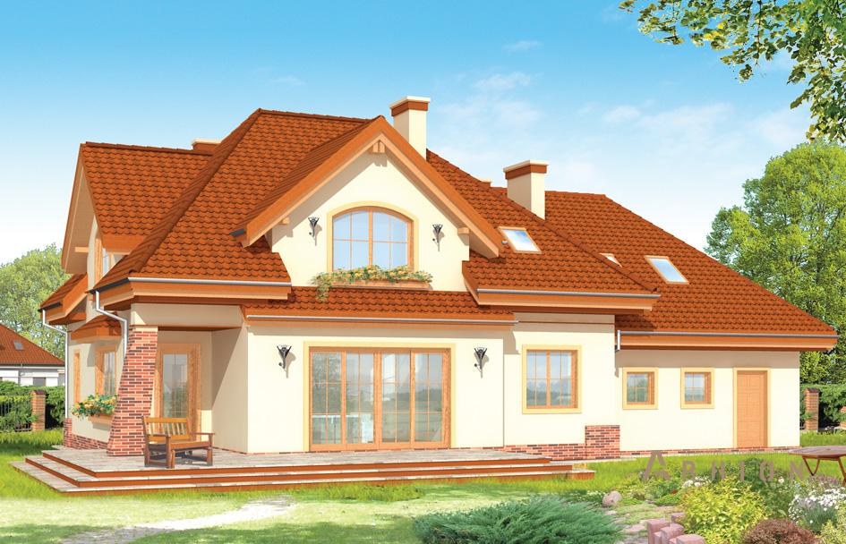 5. Проект одноэтажного дома в европейском стиле с многоскатной кровлей, mp-431, площадью - 363 кв c мансардой, сауной, терассой, гаражом