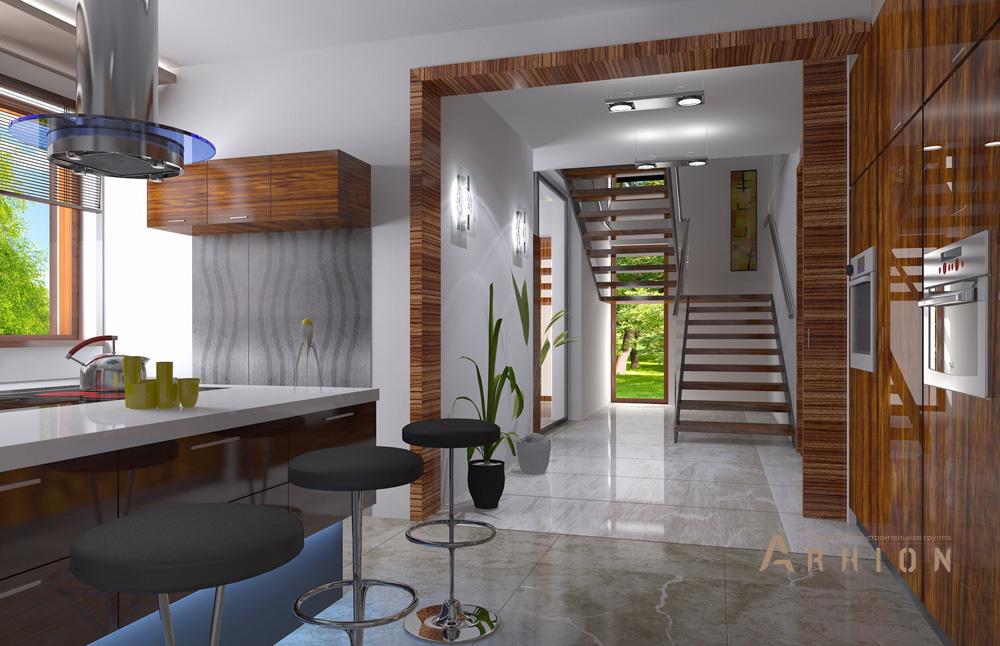 5. Проект двухэтажного дома в современном стиле с четырехскатной, mp-437, площадью - 426 кв c мансардой, терассой, балконом, гаражом