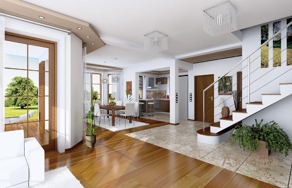 4. Проект одноэтажного дома в прованском стиле с многоскатной кровлей, mp-438, площадью - 240 кв c мансардой, терассой, балконом, гаражом, эркером