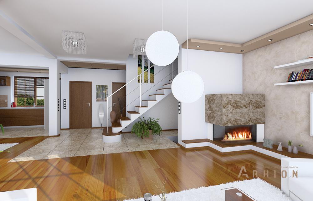 6. Проект одноэтажного дома в прованском стиле с многоскатной кровлей, mp-438, площадью - 240 кв c мансардой, терассой, балконом, гаражом, эркером