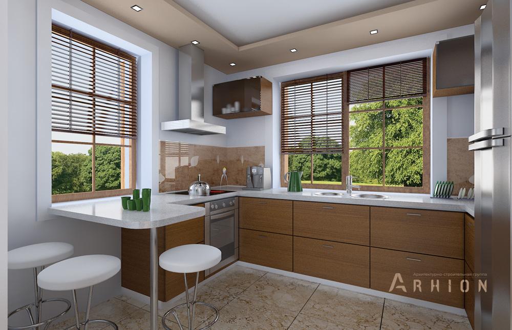 4. Проект одноэтажного дома в европейском стиле с многоскатной кровлей, mp-439, площадью - 211 кв c мансардой, терассой, балконом, гаражом, эркером