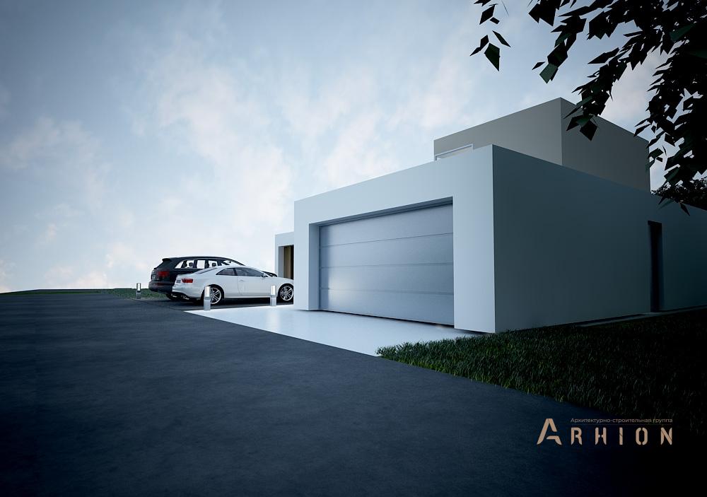 3. Проект двухэтажного дома в стиле минимализм с плоской кровлей , N-199, площадью - 1000 кв