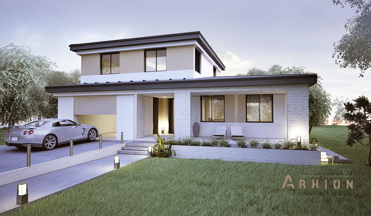 3. Проект двухэтажного дома в современном стиле с четырехскатной, N-210, площадью - 212 кв c гаражом