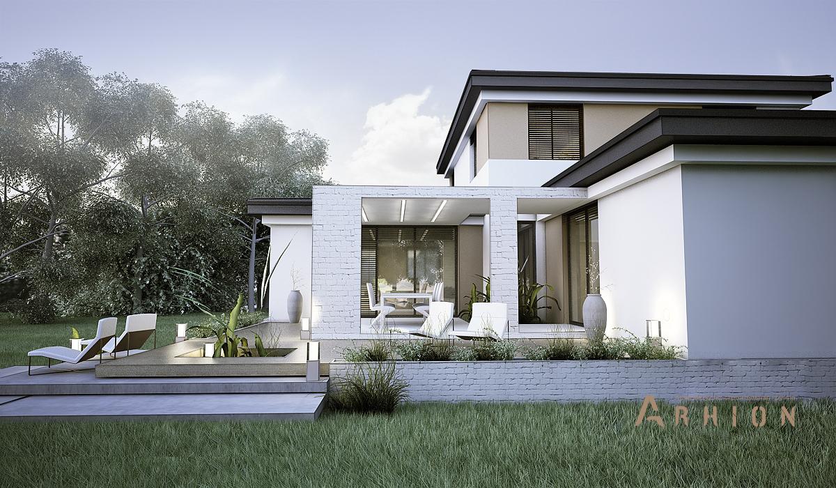 5. Проект двухэтажного дома в современном стиле с четырехскатной, N-210, площадью - 212 кв c гаражом