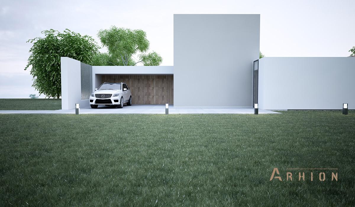 2. Проект двухэтажного дома в стиле минимализм с плоской кровлей , N-229, площадью - 700 кв