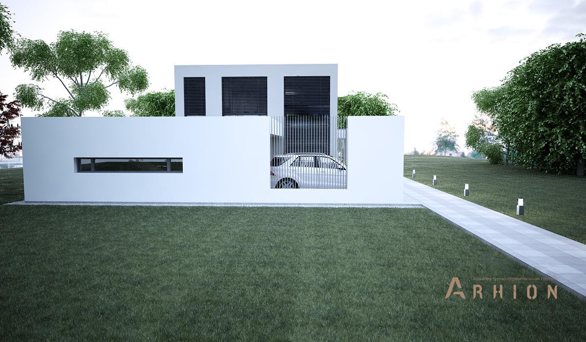 3. Проект двухэтажного дома в стиле минимализм с плоской кровлей , N-229, площадью - 700 кв