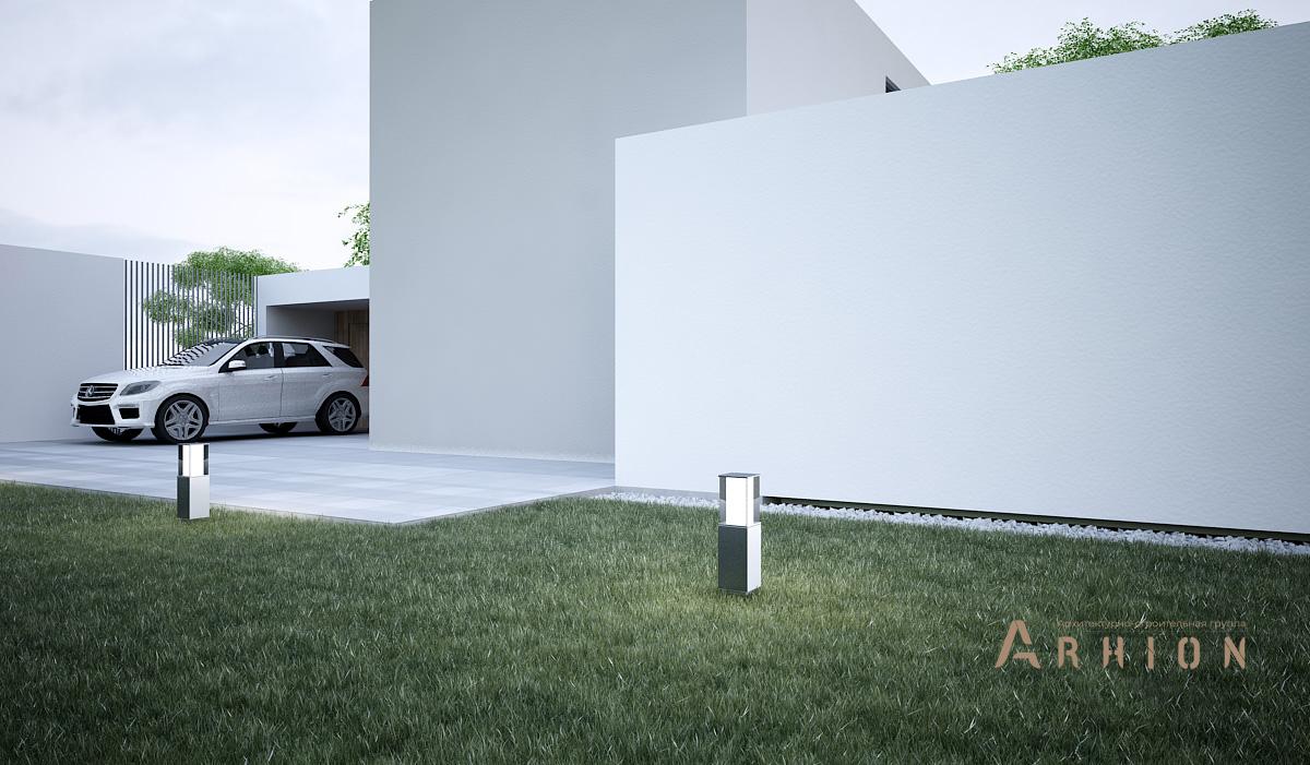 4. Проект двухэтажного дома в стиле минимализм с плоской кровлей , N-229, площадью - 700 кв