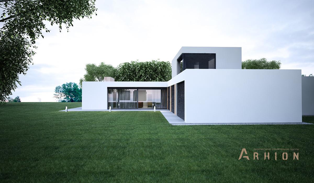 6. Проект двухэтажного дома в стиле минимализм с плоской кровлей , N-229, площадью - 700 кв