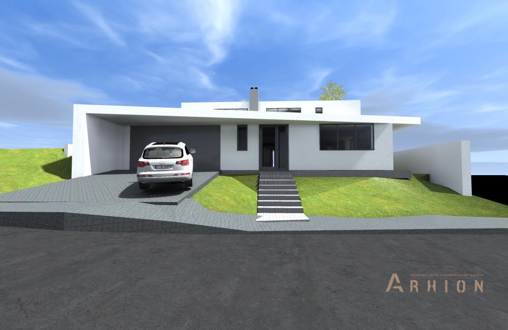 4. Проект двухэтажного дома в стиле хай-тек с плоской кровлей , N-230, площадью - 500 кв