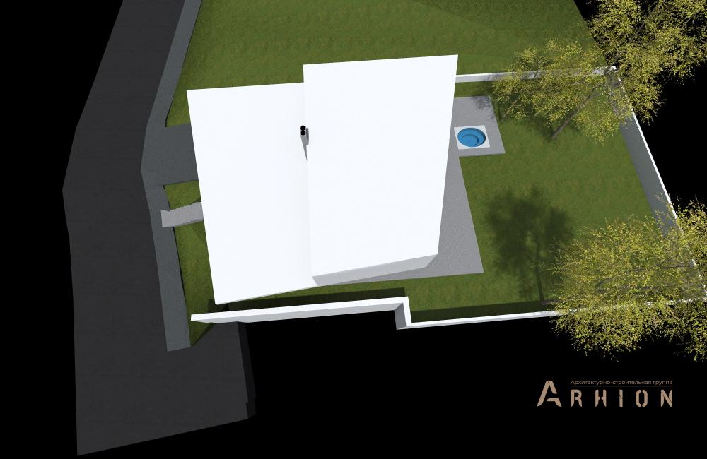 7. Проект двухэтажного дома в стиле хай-тек с плоской кровлей , N-230, площадью - 500 кв