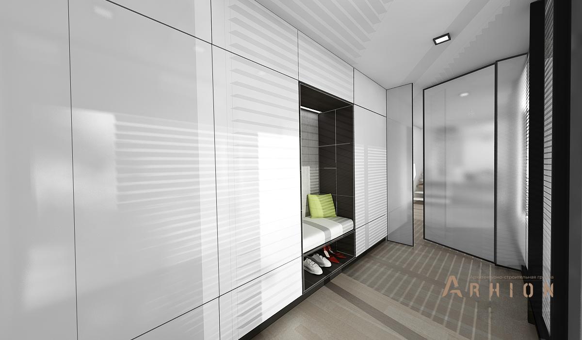 11. Проект двухэтажного дома в стиле минимализм с плоской кровлей , N-255, площадью - 254 кв c терассой, гаражом