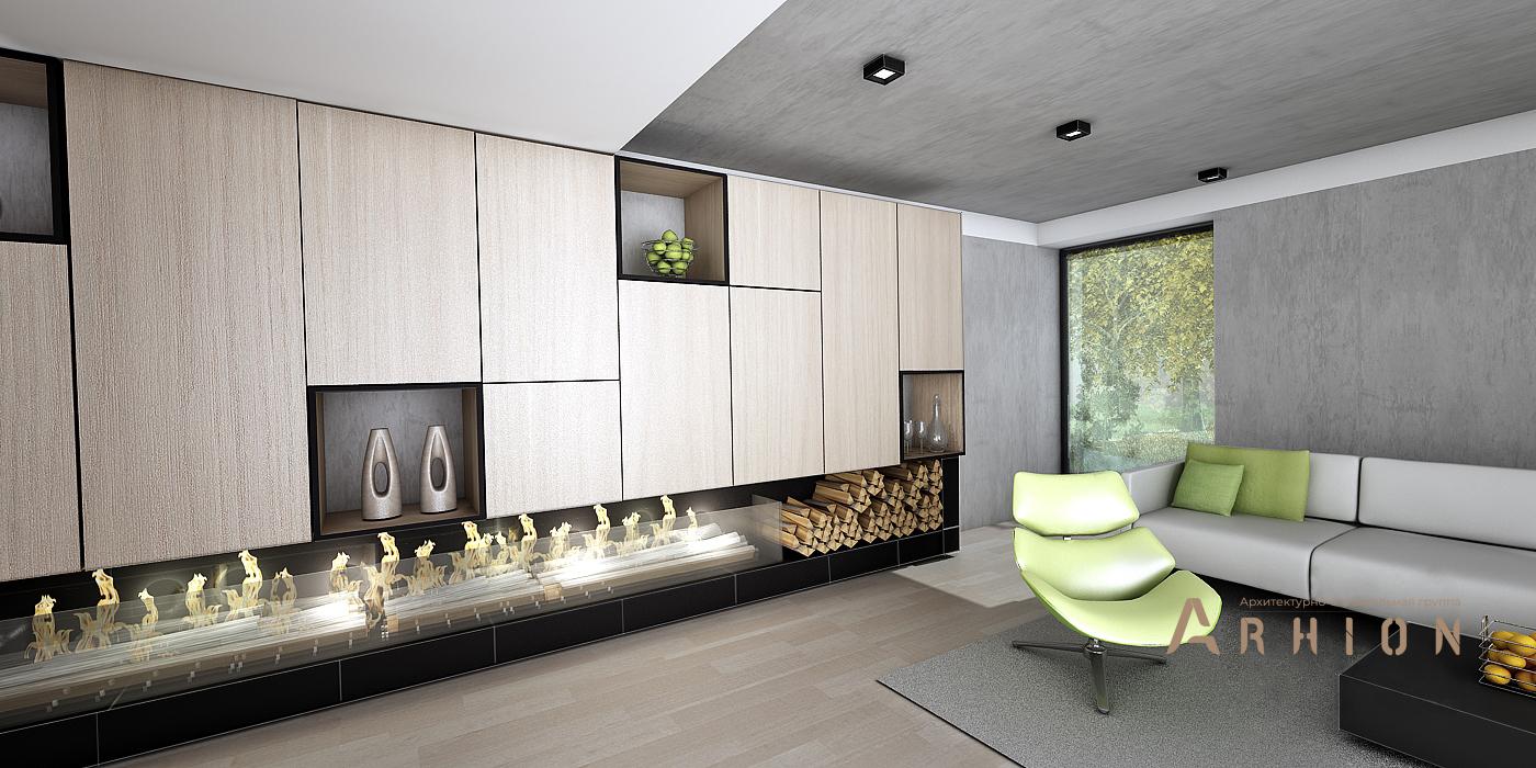 14. Проект двухэтажного дома в стиле минимализм с плоской кровлей , N-255, площадью - 254 кв c терассой, гаражом