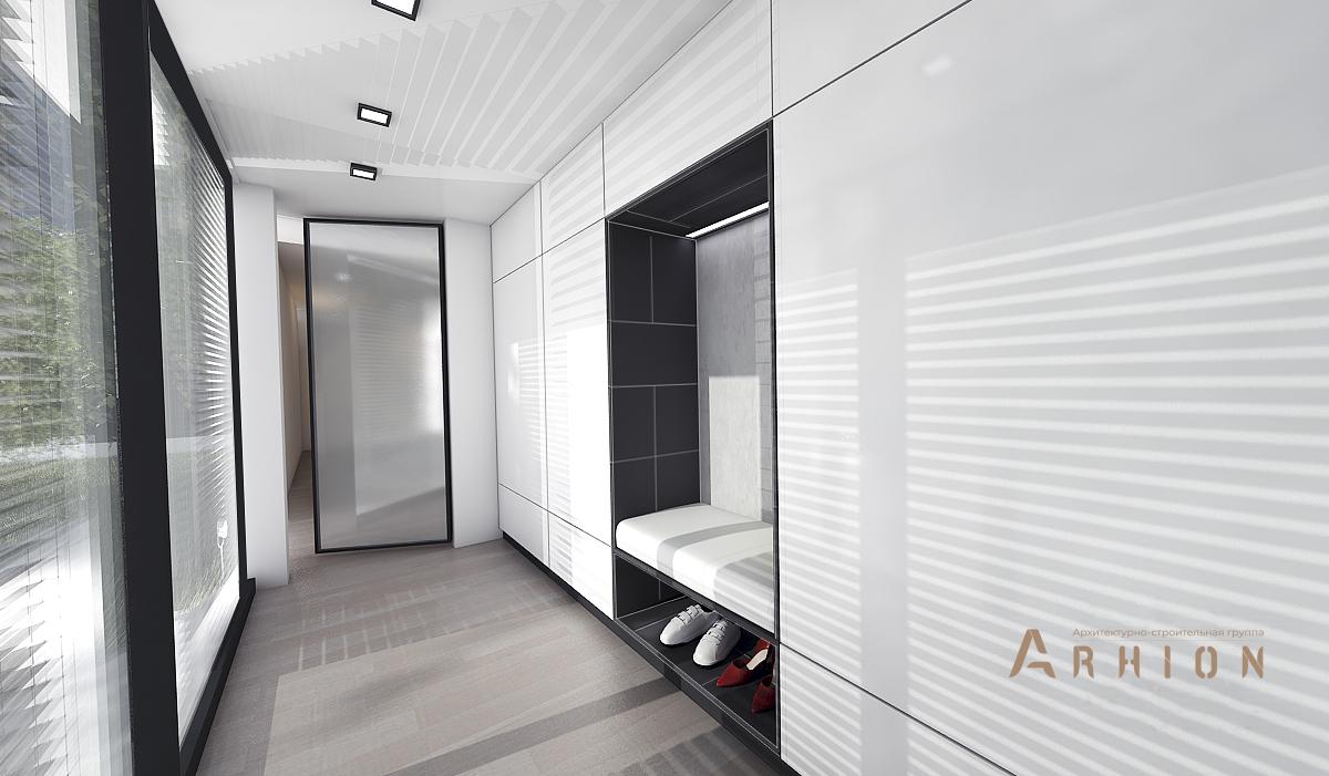 15. Проект двухэтажного дома в стиле минимализм с плоской кровлей , N-255, площадью - 254 кв c терассой, гаражом