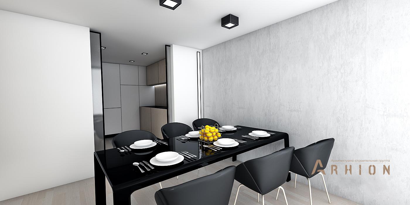 16. Проект двухэтажного дома в стиле минимализм с плоской кровлей , N-255, площадью - 254 кв c терассой, гаражом