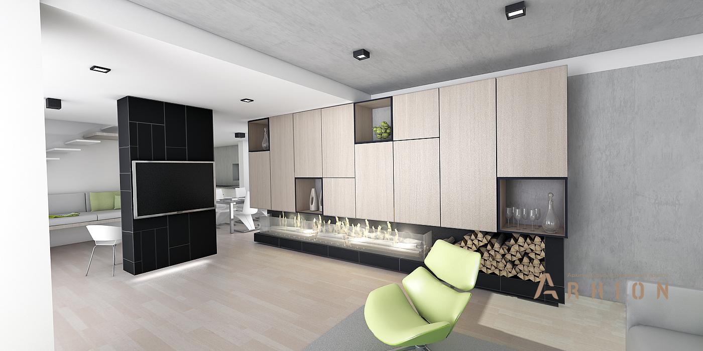 17. Проект двухэтажного дома в стиле минимализм с плоской кровлей , N-255, площадью - 254 кв c терассой, гаражом