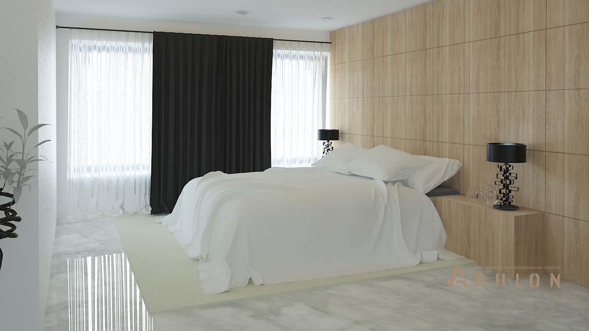 21. Проект двухэтажного дома в стиле минимализм с плоской кровлей , N-255, площадью - 254 кв c терассой, гаражом