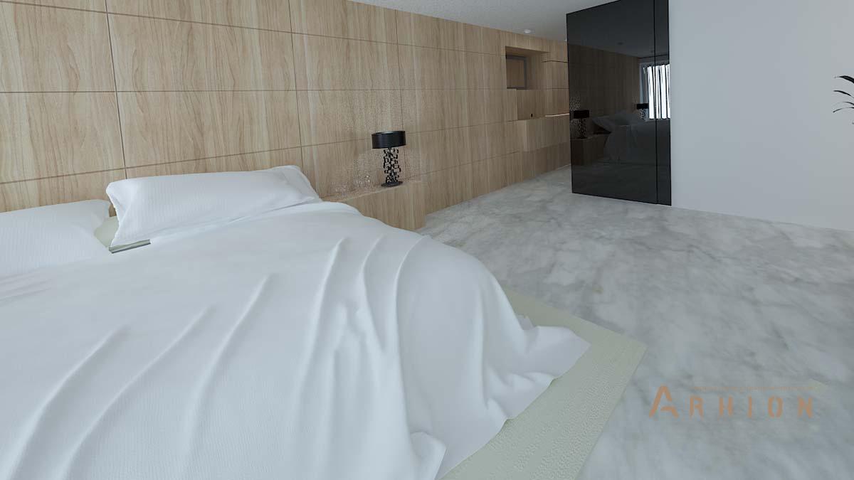 24. Проект двухэтажного дома в стиле минимализм с плоской кровлей , N-255, площадью - 254 кв c терассой, гаражом