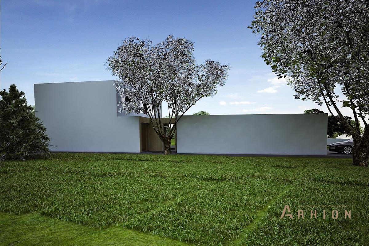 5. Проект двухэтажного дома в стиле минимализм с плоской кровлей , N-255, площадью - 254 кв c терассой, гаражом