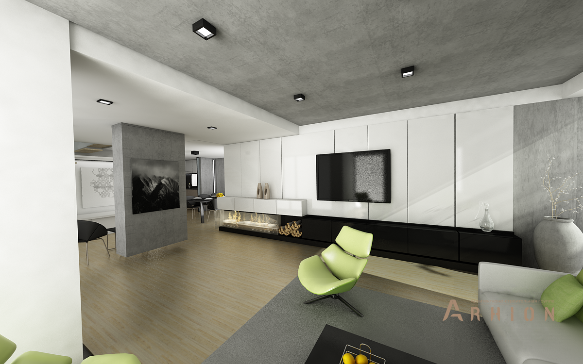 8. Проект двухэтажного дома в стиле минимализм с плоской кровлей , N-255, площадью - 254 кв c терассой, гаражом