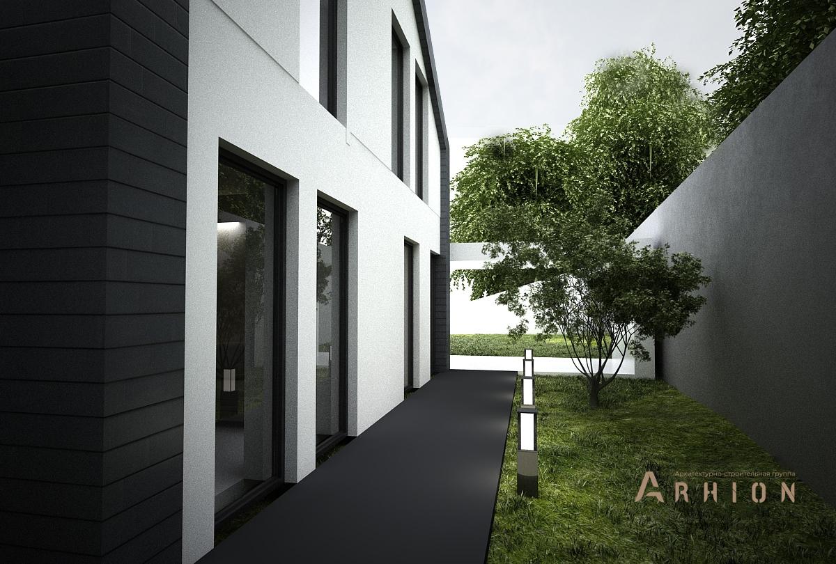 5. Проект двухэтажного дома в стиле хай-тек с плоской кровлей , N-257, площадью - 257 кв