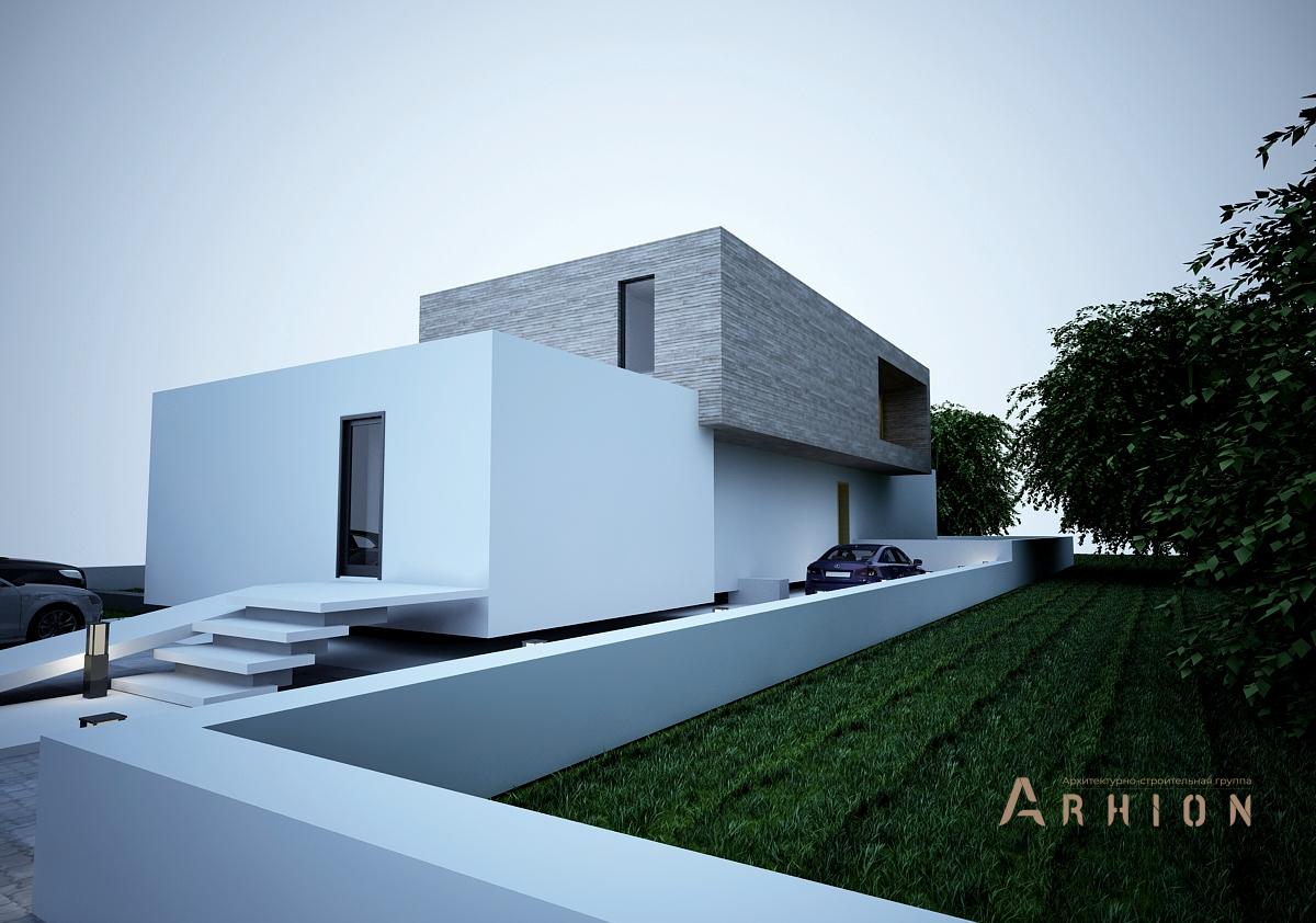 3. Проект двухэтажного дома в современном стиле с плоской кровлей , N-268, площадью - 267 кв