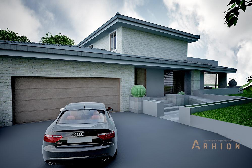 8. Проект двухэтажного дома в современном стиле с четырехскатной, N-316, площадью - 315 кв c цокольным этажом