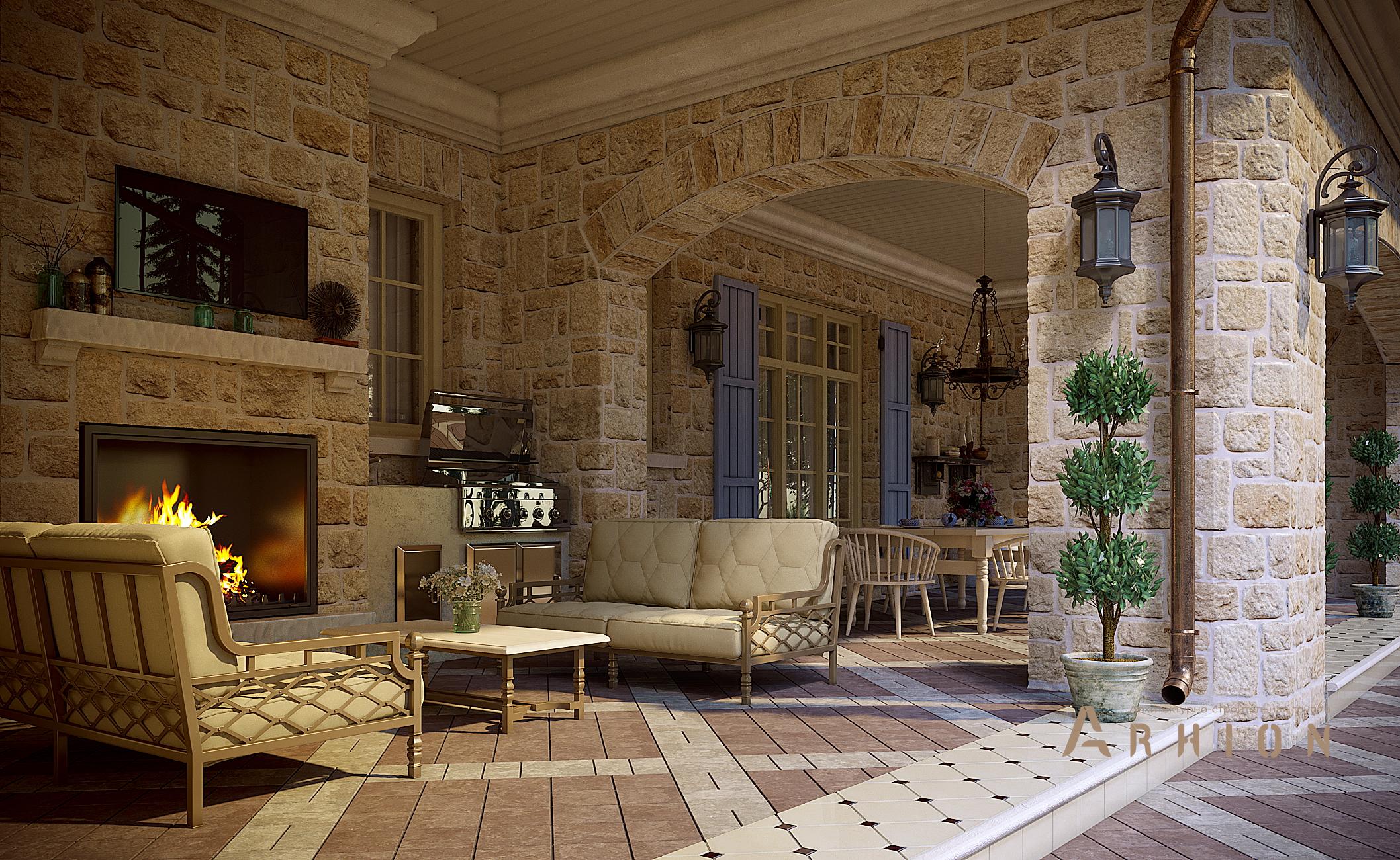 6. Проект двухэтажного дома в прованском стиле с многоскатной кровлей, N-318, площадью - 435 кв