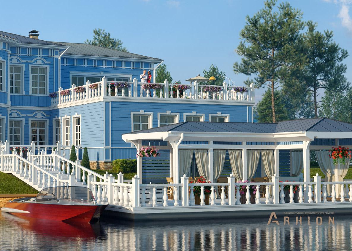 2. Проект двухэтажного дома в классическом стиле с многоскатной кровлей, N-325, площадью - 590 кв