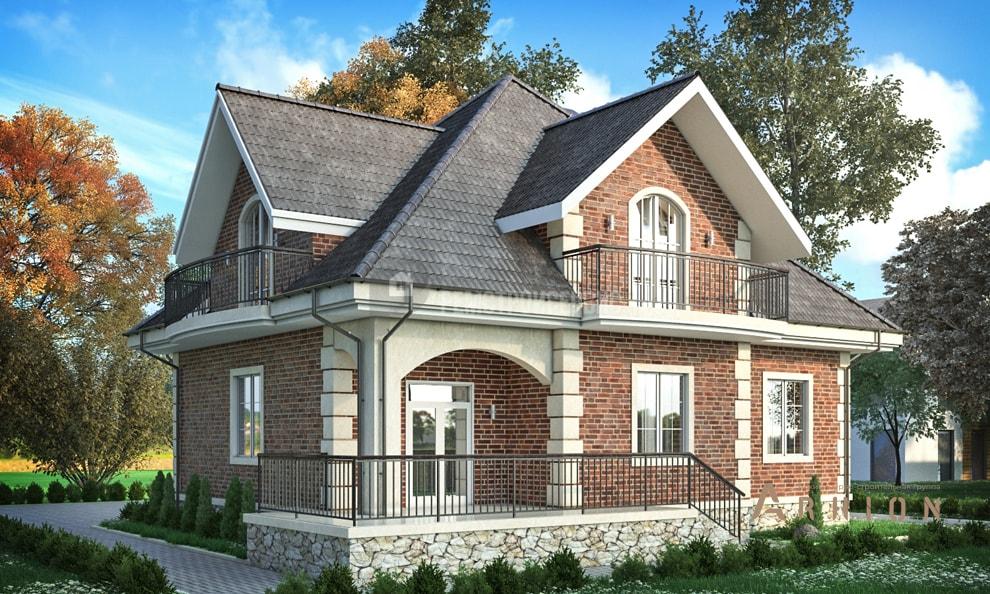 1. Проект двухэтажного дома в классическом стиле с многоскатной кровлей, t-09-01, площадью - 279 кв c цокольным этажом, терассой, балконом