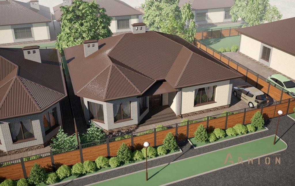 2. Проект одноэтажного дома в европейском стиле с многоскатной кровлей, tr-139, площадью - 139 кв