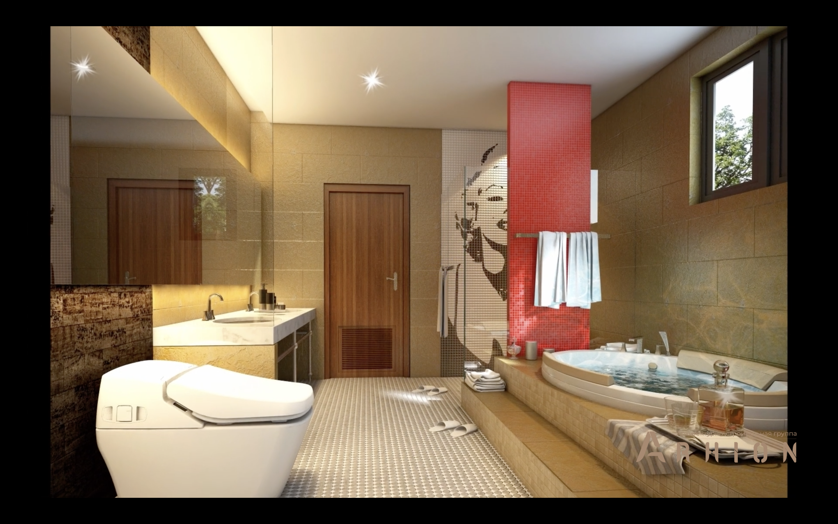 10. Проект двухэтажного дома в современном стиле с многоскатной кровлей, v-1000, площадью - 746 кв c терассой, балконом, бассейном