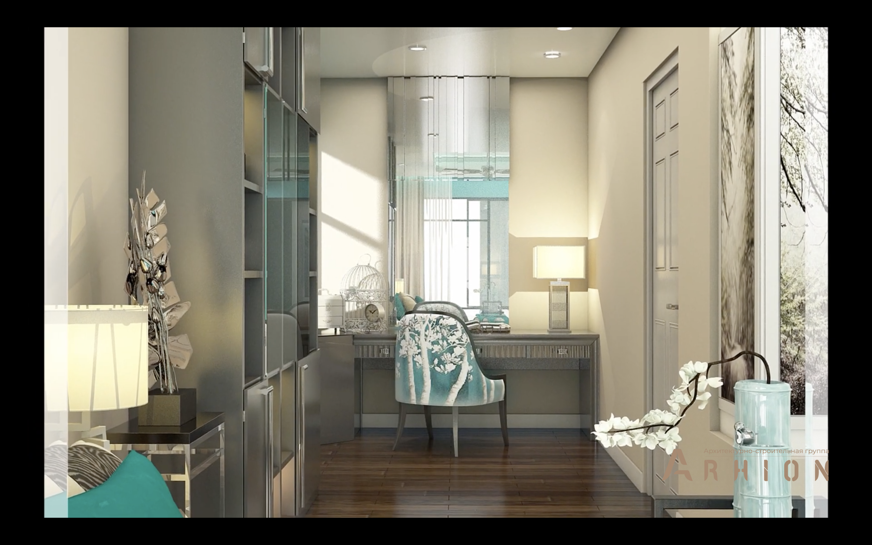 11. Проект двухэтажного дома в современном стиле с многоскатной кровлей, v-1350, площадью - 810 кв c терассой, балконом, гаражом, бассейном