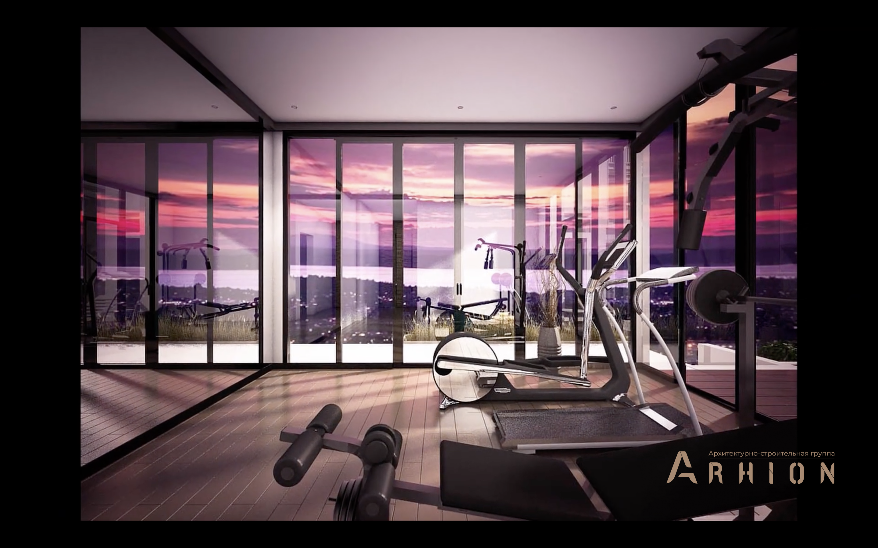 15. Проект трехэтажного дома в стиле хай-тек с плоской кровлей , v-1750, площадью - 1270 кв c терассой, гаражом, бассейном, вторым светом